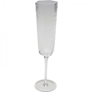 KARE Design Sklenice na šampaňské Cascata - čirá