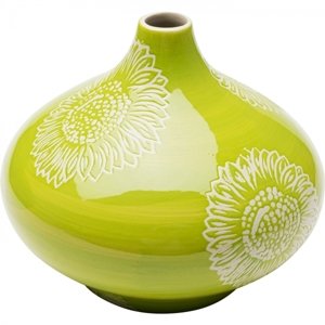 KARE Design Porcelánová váza Big Bloom - zelená, 21cm