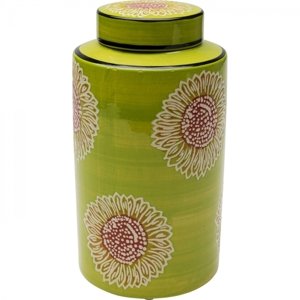 KARE Design Porcelánová doóza Jar Bloom - zelená, 27cm