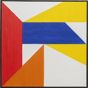 KARE Design Obraz na plátně Art Triangles - žlutý, 100x100cm