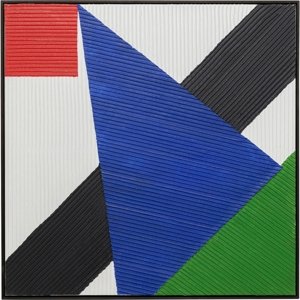 KARE Design Obraz na plátně Art Triangles - modrý, 100x100cm
