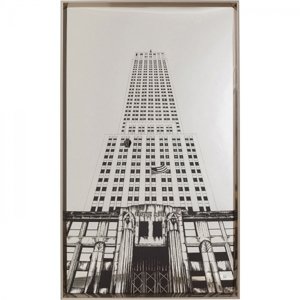 KARE Design Zarámovaný obraz Empire State Mirror 77x130cm