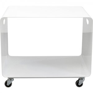 KARE Design Konferenční stolek na kolečkách Casa - bílý, 60x40cm