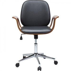 KARE Design Černá kancelářská židle Patron Walnut