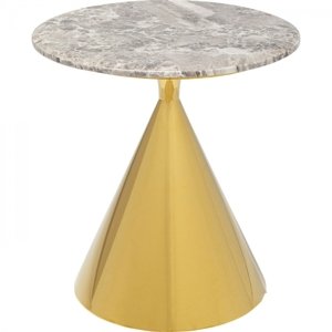 KARE Design Odkládací stolek Rita - zlatý, Ø50cm
