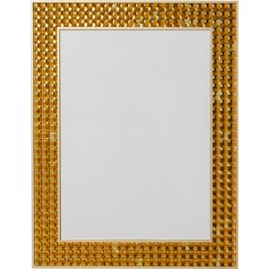 KARE Design Nástěnné zrcadlo Crystals - mosazné, 80x100cm