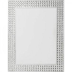 KARE Design Nástěnné zrcadlo Crystals - stříbrné, 80x100cm