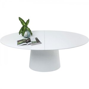 KARE Design Rozkládací stůl  Benvenuto White 200(50)x110cm