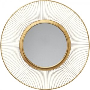 KARE Design Zrcadlo Sun Storm - zlaté, Ø93cm