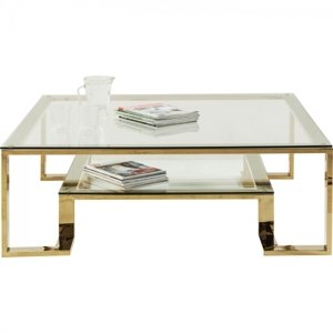 KARE Design Konferenční stolek Gold Rush 120x120cm