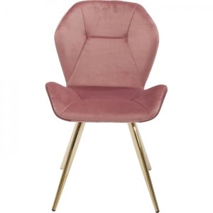 KARE Design Růžová čalouněná jídelní židle Viva