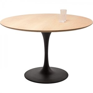 KARE Design Stůl Invitation Set Oak - černý, Ø120cm