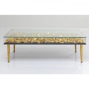 KARE Design Konferenční stolek Gold Flowers 120x60cm