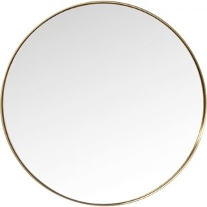 KARE Design Kulaté zrcadlo Curve - mosazné, MO Ø100cm