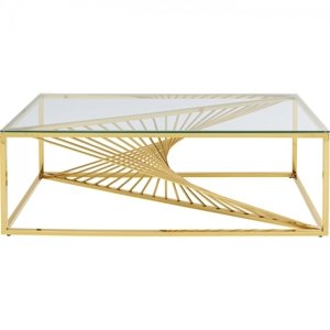 KARE Design Zlatý konferenční stolek Laser 120x60cm