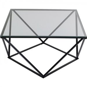KARE Design Konferenční stolek Cristallo - černý, 80x80cm