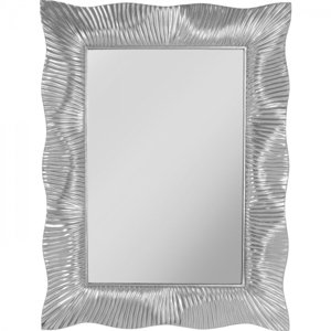 KARE Design Zrcadlo Wavy - stříbrné, 94x124cm