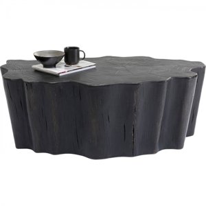 KARE Design Konferenční stolek Tree Stump - černý, 119x68cm