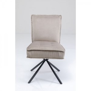 KARE Design Šedá čalouněná jídelní židle Chelsea