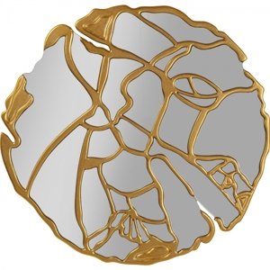 KARE Design Zrcadlo Pieces - zlaté, Ø100cm