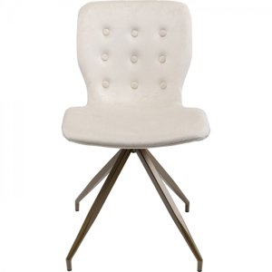 KARE Design Krémová čalouněná jídelní židle Butterfly