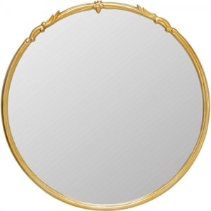 KARE Design Nástěnné zrcadlo Cassandra - zlatá, Ø80cm