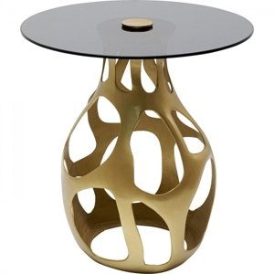 KARE Design Odkládací stolek Volcano - zlatý, Ø60cm