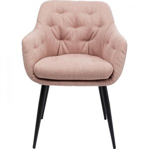 KARE Design Růžová jídelní židle s područkami Elaine