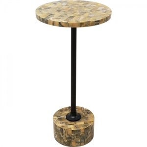 KARE Design Odkládací stolek Domero Mosaic - šedý, Ø25cm