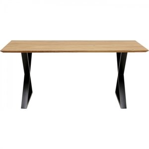 KARE Design Jídelní stůl Symphony Oak Cross - černý, 180x90cm