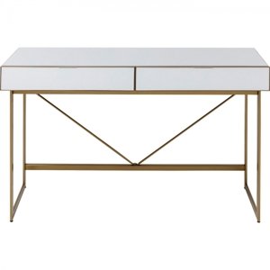 KARE Design Psací stůl Soran - zlatý, 120x50cm