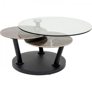 KARE Design Konferenční stolek Avignon - rozkládací, 80cm(+124cm)x80cm