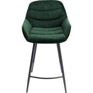 KARE Design Polstrovaná barová židle Bristol zelená 69cm