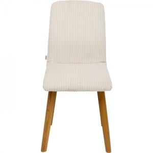 KARE Design Čalouněná jídelní židle Lara Cord Creme