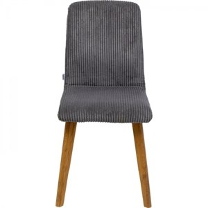 KARE Design Čalouněná jídelní židle Lara Cord - šedá