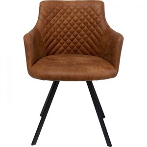 KARE Design Otočná židle Coco - hnědá