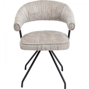 KARE Design Otočná židle Arabella stříbrná