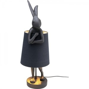 KARE Design Stolní lampa Animal Rabbit - černá 68cm