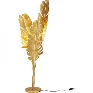 KARE Design Stojací lampa Akile - zlatá, 123cm