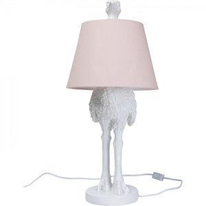 KARE Design Stolní lampa Pštros - bílý, 66cm