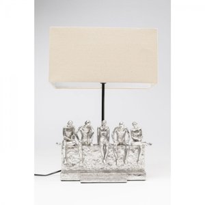 KARE Design Stolní lampa NY Worker - stříbrná