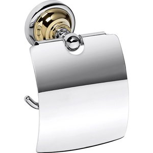 Bemeta Design RETRO gold-chrom: Držák toaletního papíru s krytem - 144212018