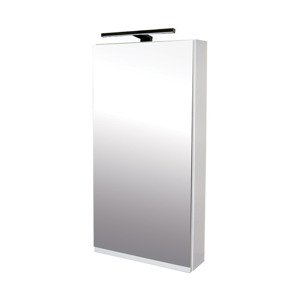 BPS-koupelny Zrcadlová skříňka závěsná Atica 40 ZS LED-B s osvětlením Any LED 30 B, černá