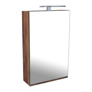 BPS-koupelny Zrcadlová skříňka závěsná Atica GO 50 ZS LED-CR s osvětlením Any LED 30 CR, chrom