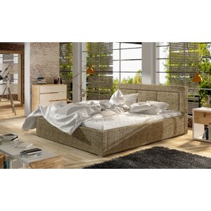 Eltap Čalouněná postel Belluno dřevěný rám Materiál potahu: Berlin 03 - béžová, Rozměr: 180x200