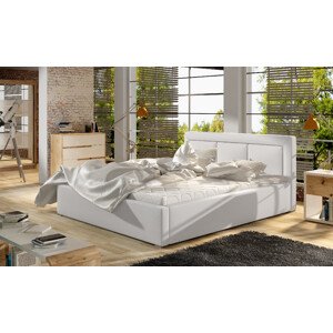 Eltap Čalouněná postel Belluno dřevěný rám Materiál potahu: Soft 17 - bílá, Rozměr: 140x200