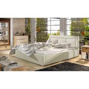 Eltap Čalouněná postel Belluno dřevěný rám Materiál potahu: Soft 33 - béžová, Rozměr: 140x200