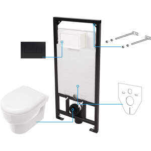 Deante WC set Avis 6v1, podomítkový systém + toaleta - CDAN6ZPW