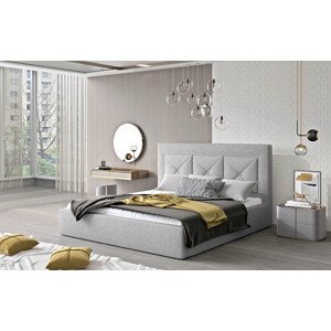 Eltap Čalouněná postel Cloe s úložným prostorem Materiál potahu: Grande 81 - šedá, Rozměr: 140x200