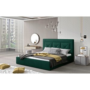 Eltap Čalouněná postel Cloe s úložným prostorem Materiál potahu: Monolith 37 - tmavě zelená, Rozměr: 140x200